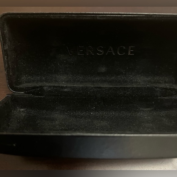 Versace Men's Glasses Tortoise Shell Frame Matching Hard Case Brown Blue Light - Picture 11 of 13